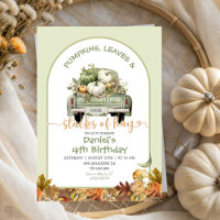 Green Pumpkin Leaves & Stacks of Hay Birthday