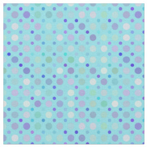 green purple and blue polka dots fabric