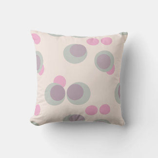 Green, Purple and Pink Retro dots Cushion