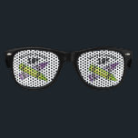 Green Purple Artist Crayons Child Birthday Party Kids Sunglasses<br><div class="desc">Design features an original marker illustration of a pair of green and purple crayons, with black text and accents. Simply personalise with your information for a unique child's birthday party design. Coordinating products available. Don't see what you're looking for? Need help with customisation? Contact Rebecca to have something designed just...</div>