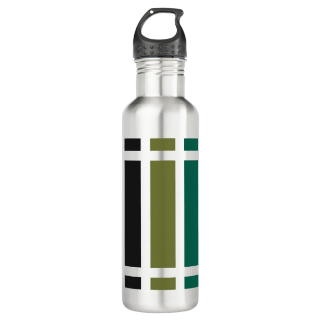 Green Purple Black Hues 710 Ml Water Bottle (Front)