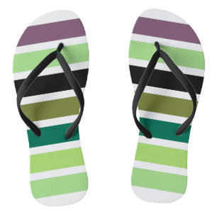 Green Purple Black Hues Jandals