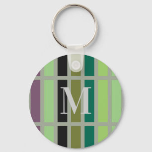 Green Purple Black Hues Key Ring