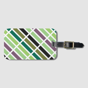 Green Purple Black Hues Luggage Tag