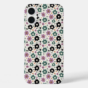 Green & Purple Bloom Whimsy iPhone 16 Plus Case