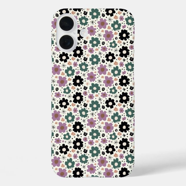Green & Purple Bloom Whimsy Case-Mate iPhone Case (Back)