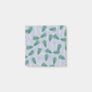 Green Purple Fern Leaves Retro 70s Flower Pattern Post-it Notes