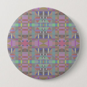 Green Purple Pink Geometric 10 Cm Round Badge