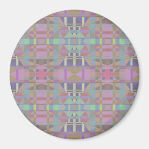 Green Purple Pink Geometric Magnet