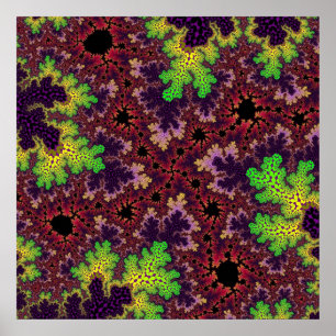 Green Purple Speckle Poster