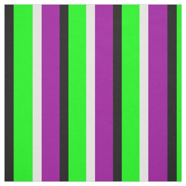 Green Purple Stripes Textile Fabric (Swatch)