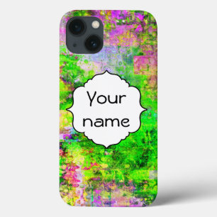 Green purple texture iPhone 13 case