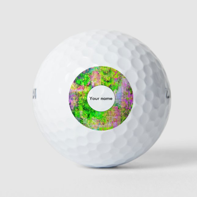Green purple texture golf balls (Front)