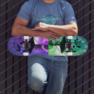 Green Purple Vagabond Skateboard