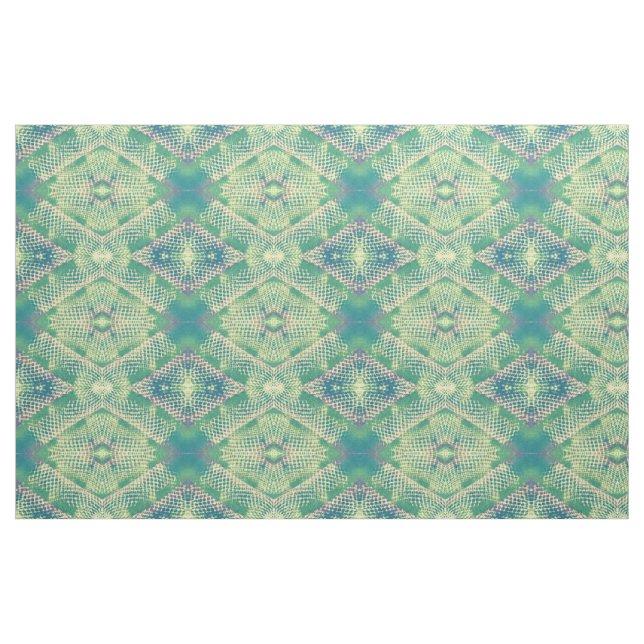 Green Purple Yellow Diamond Geometric Fabric (Fat Quarter)