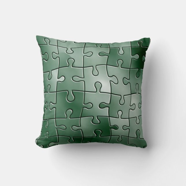Green puzzle cushion (Front)