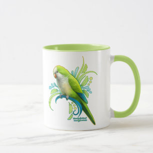 Green Quaker Parrot Mug