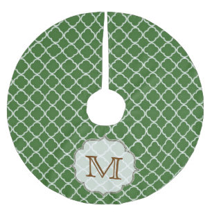 Green Quarterfoil Latti Monogram Tree Skirt
