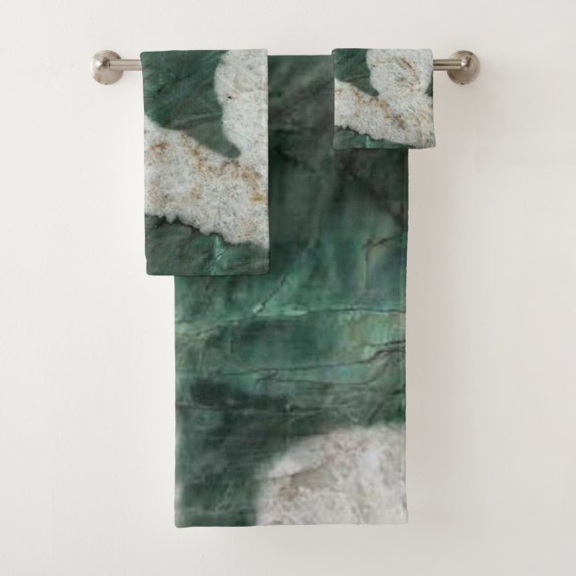 Green Quartzite Bath Towel Set (Insitu)