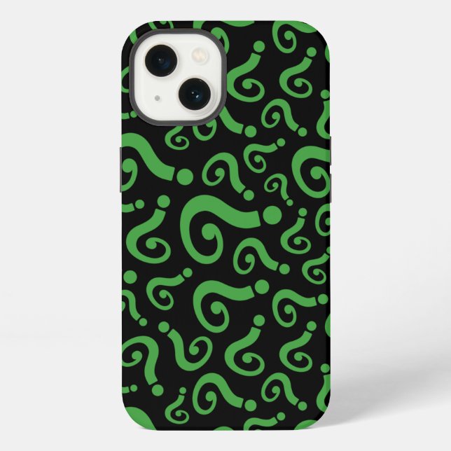 Green Question Mark iPhone Case (Back)