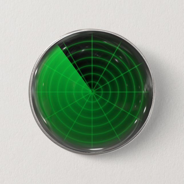 green radar pattern 6 cm round badge (Front)