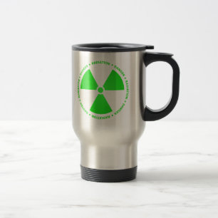 Green Radiation Symbol Mug w/ Text