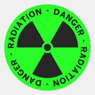 Green Radiation Symbol Sticker