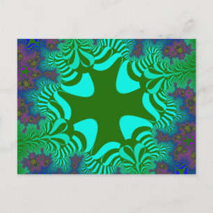 Green Rainbow Cross Postcard