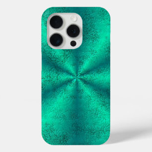Green Rainbow in Elephant Skin Leather Optik iPhone 15 Pro Case