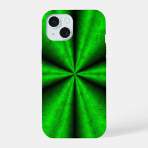 Green Rainbow in Elephant Skin Leather Optik iPhone 15 Case