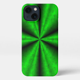 Green Rainbow in Elephant Skin Leather Optik iPhone 13 Case