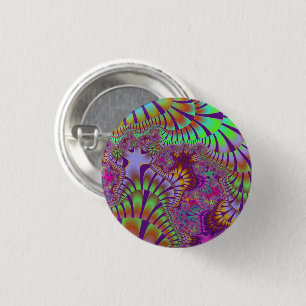 Green Rainbow Melt 3 Cm Round Badge