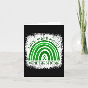 Green Rainbow Mental Health S Awareness Month Card