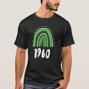 Green Rainbow Year Of Birth 1960 Birthday T-Shirt