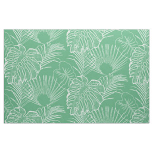 Green Rainforest Jungle Leaf Leaves Modern Simple Fabric