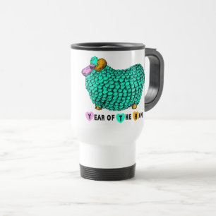 Green Ram Chinese Year Zodiac Travel Mug