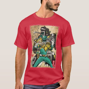 Green Ranger woodblock friend girl T-Shirt