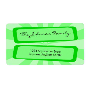Green Ray Address Label