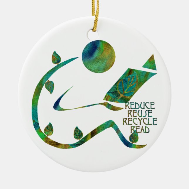 Green Reader / Four Rs Ornament (Front)