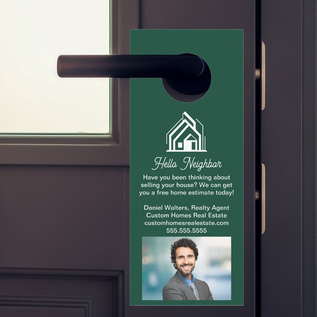 Green Real Estate Company Advertising Home Realtor Door Hanger (Creator Uploaded)