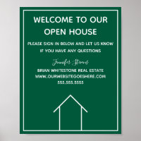 Green Real Estate Company Custom Open House