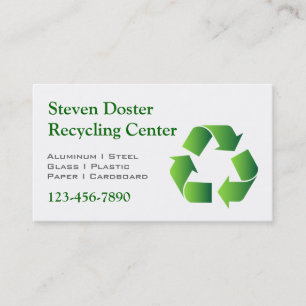 Green Recycle Symbol Business Card