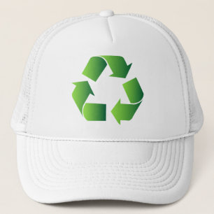 Green Recycle Symbol Trucker Hat