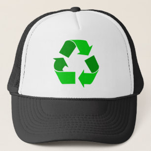 green recycle trucker hat