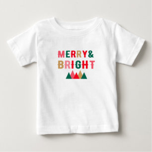 Green Red and Brown Bold Typography Baby T-Shirt