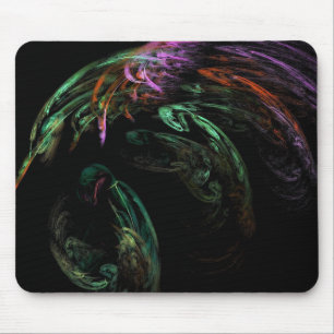 Green Red and Purple Swirled Mouse Pad