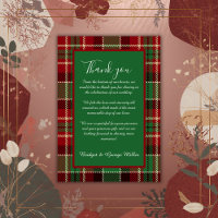 green red black scottish celtic tartan wedding