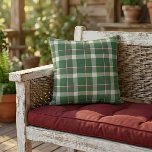 Green Red Blue White Cool Lumberjack Plaid Pattern Cushion
