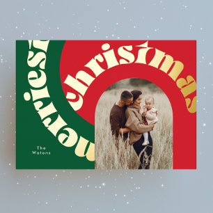 green red bold christmas gold oval one photo