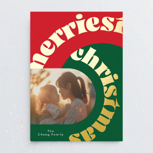 green red bold christmas gold oval two photo